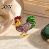 Playful Chicken Brooch Rooster Pin, Acrylic Lightweight Farm for Women Animal Jewelry, Backpacks Hats Jackets Thanksgiving Lover Gift Pin