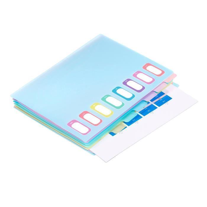 Trieur document A4 - Viquel - RAINBOW PASTEL - 8 compartiments - Bleu - Adulte Femme