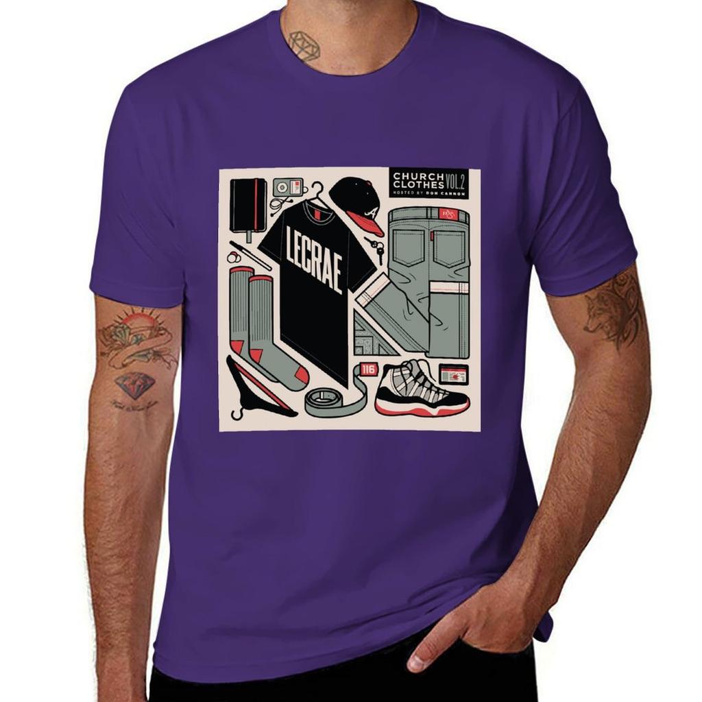 LeCrae Church Clothes Volume 2 T-Shirt Funnys Plus Size Tops Tees Tshirts for Men