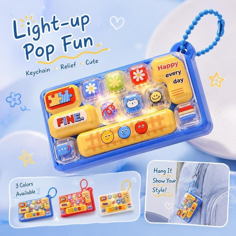 Hangable Mechanical Keyboard Toy Clear Key Sounds Bag Pendant Charm For Children