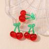 10Pcs Transparent Red Pink Cherry Charms Acrylic Fruit  Pendants  For Jewelry Making Diy Handmade Necklace Earrings Accessories