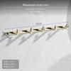 80cm Brass Double Towel Bar, Bathroom Rack, NoDrill Wall Mounted Storage for Modern Restroom