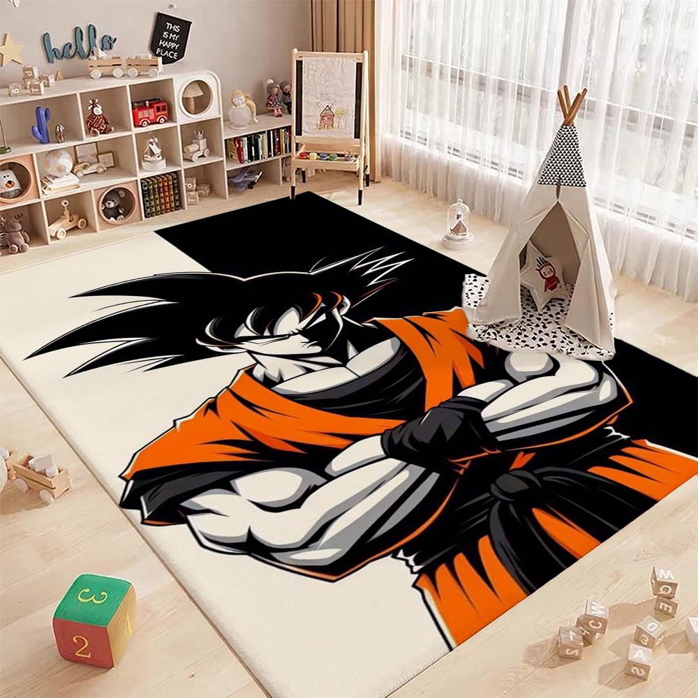 Super Saiyan Goku Patterned Rug Allseason Carpet For Kids Bedroom Play Area Home Decor Valentine'S Day Gift