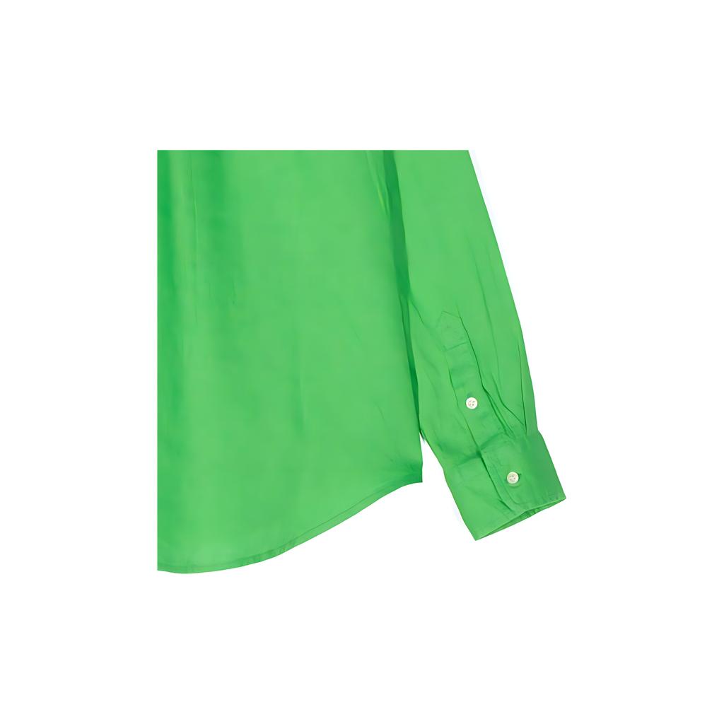 Polo Ralph Lauren Shirt Ss22 Solid Color Logo Pony Embroidery Single-Breasted Long Sleeve Kids Kids shirts 323865270-009