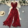Fashion Ins Goddess Temperament Loose Big Hem Jumpsuit