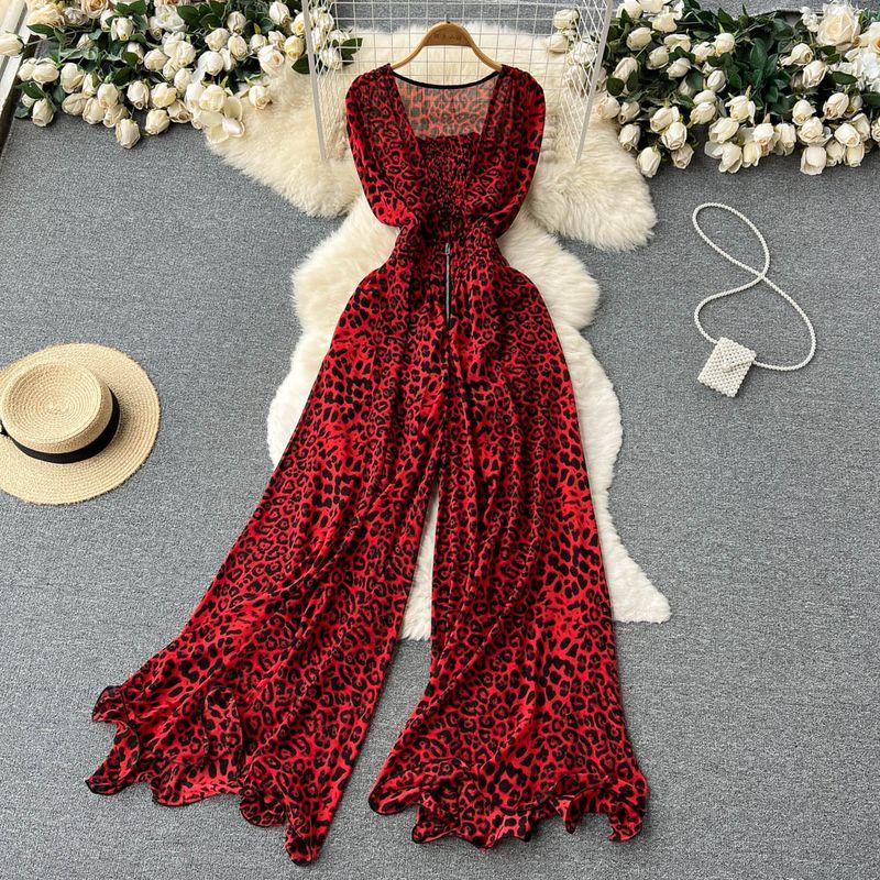 Fashion Ins Goddess Temperament Loose Big Hem Jumpsuit