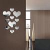 10Pcs/Set Durable Love Heart Stickers Wall Sticker Mirror Mural Simple Decorative Removable Paster Valentine's Day Home Decor
