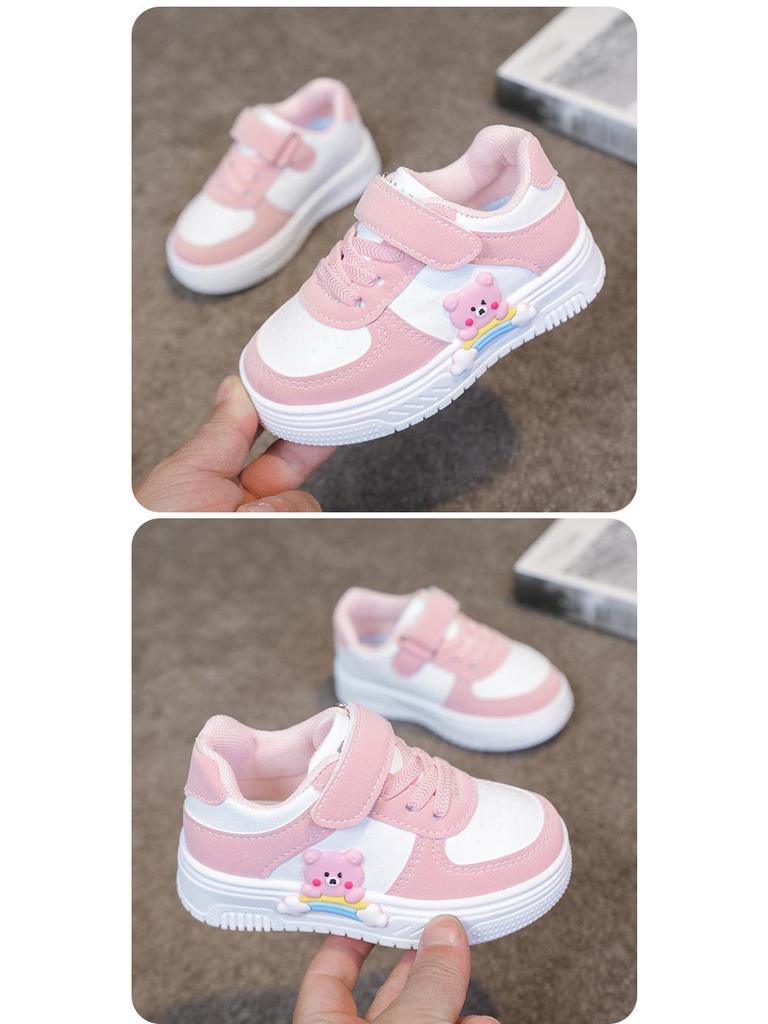 Atmungsaktive Canvas-Laufschuhe mit Cartoon-Motiv für Kleinkinder - Strapazierfähige Low-Top-Sportschuhe für Mädchen & Jungen