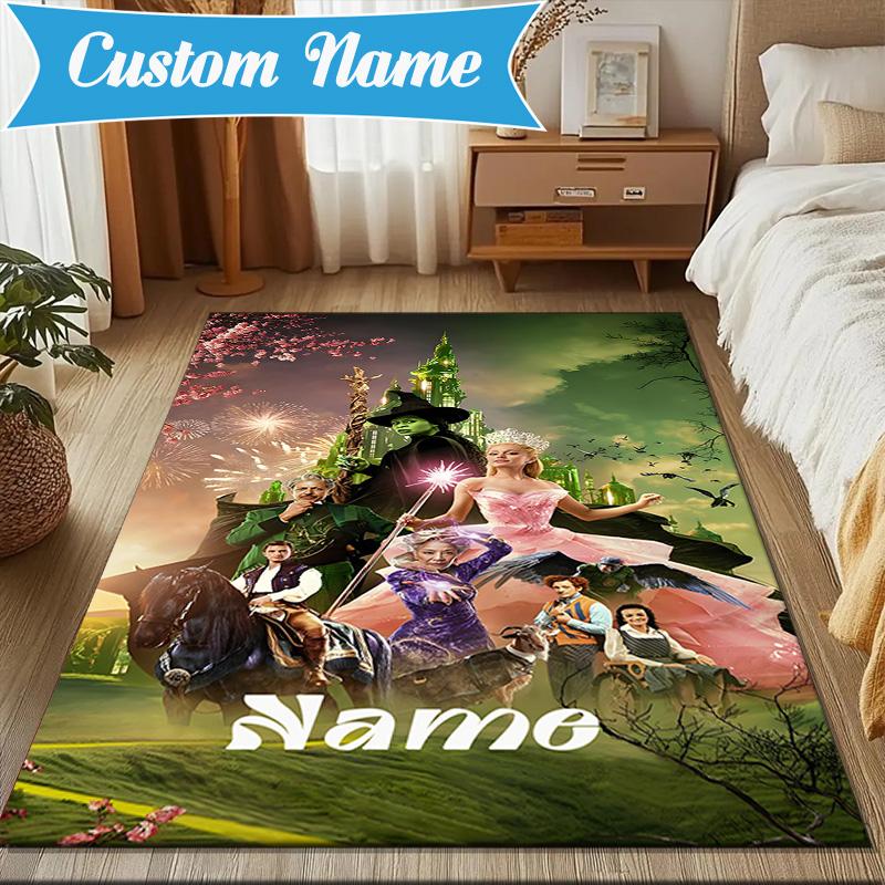 Tappeto Magico Amicizia Strega Personalizzato Nome Tappeto da Gioco, Tappetino per Camera da Letto Soggiorno Ingresso Tappeto, Idea Arredamento Casa Regalo per Natale Compleanno