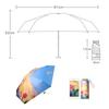 Ultraviolet Protection Small Pocket Umbrella Oil Painting Folding Umbrella  Daily Commute