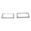 2Pcs Pickup Mounting Ring Metal Double Coil Pickup Mounting Cover Frame Musical Instrument Accessory Set
