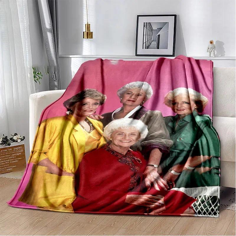 Classic Tv Throw Blanket Golden Girls Friend Ship Flannel Lightweight Plush Fuzzy Cozy Soft Blankets and Throws Custom Blankets