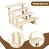 Wood Display Riser Cupcake Stand Decorative Figure Perfume Organizer for Figures
