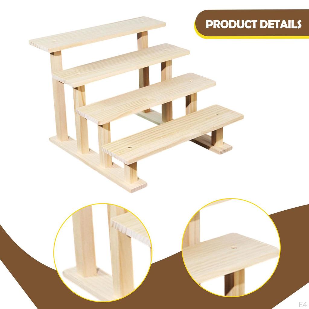 Wood Display Riser Cupcake Stand Decorative Figure Perfume Organizer for Figures