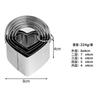 5 Pcs Set Stainless Steel Cake Mould Biscuit Cutters Round Waves Heart Shaped Stamp Embossing Moulds for Baking Decorating