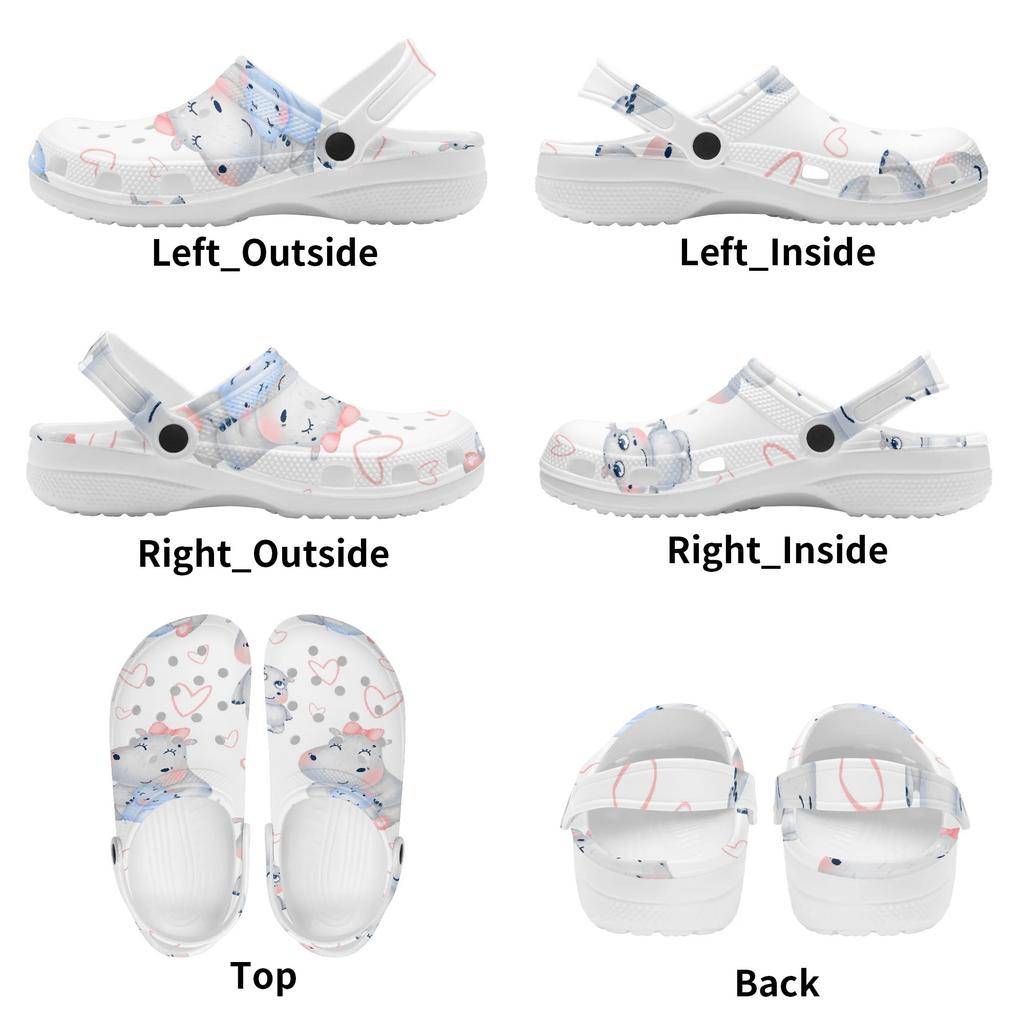 For Women Men Allover Printed EVA Clogs Lightweight Breathable Slip On Casual Footwear Soft Summer Sandals Everyday Wear