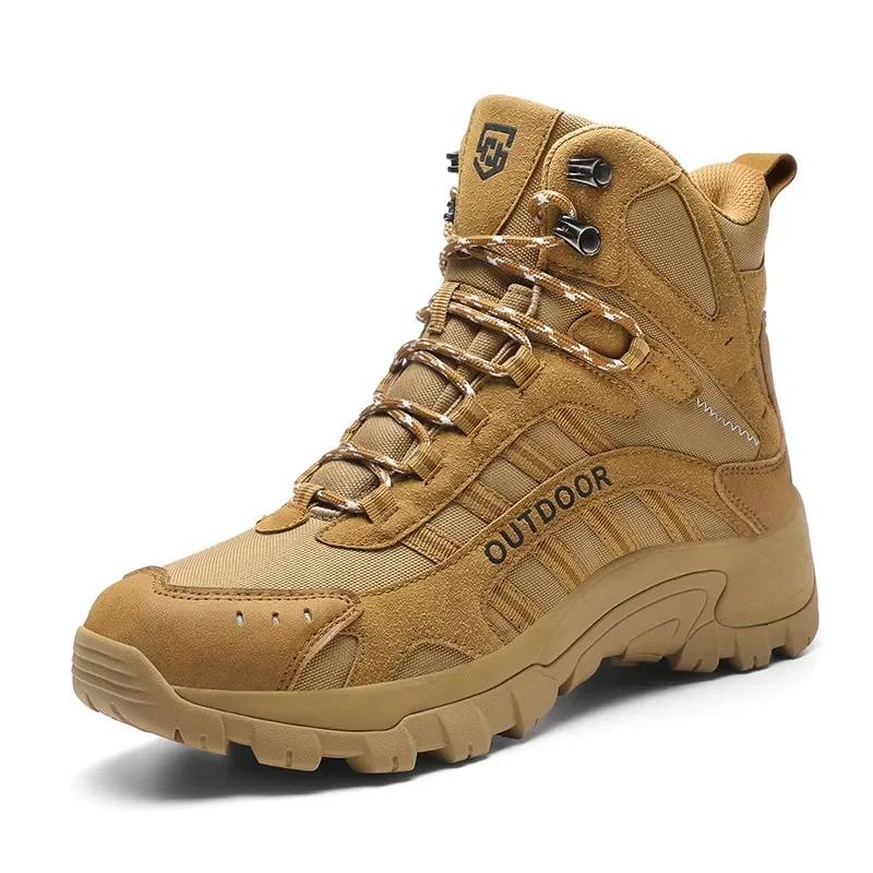 High-quality Waterproof Boots for Men Platform Tactical Boots Plus Size Outdoor Sports Hiking Boots Men Botas Senderismo Hombre