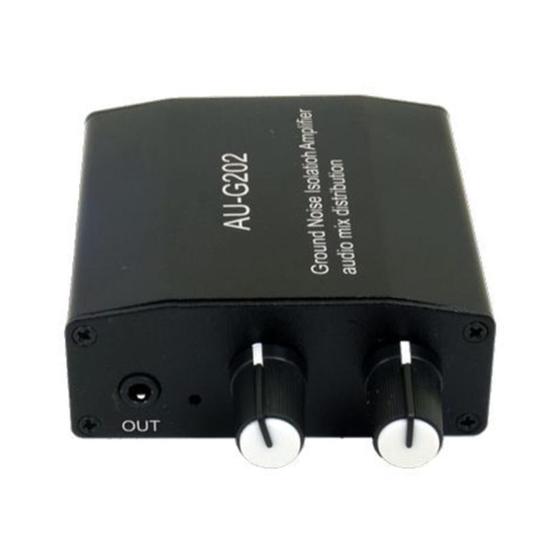 2-In-2-Out 3.5mm Stereo Headphone Mixer with Sound Control Computer Game Speakers Headphones 2-In-1 Auditory Mixer