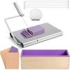 Wire With Scale Soap Cutter And Mold Making Kit Including 42 Oz Silicone Molds And 25 Paper Packaging Bags DIY Gift Craft