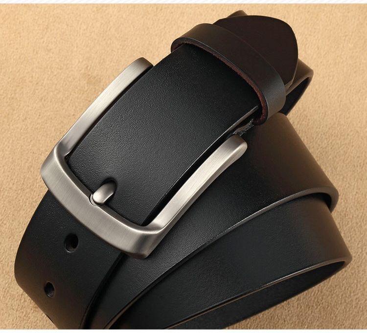 Trendy Men's Pin Buckle Leather Belt - Casual Versatile Waistband for Jeans