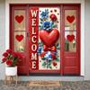 Romantic Banner Pink Welcome Display Party Backdrop Rose Decoration Event Background For Valentine's Day Party Housewarming