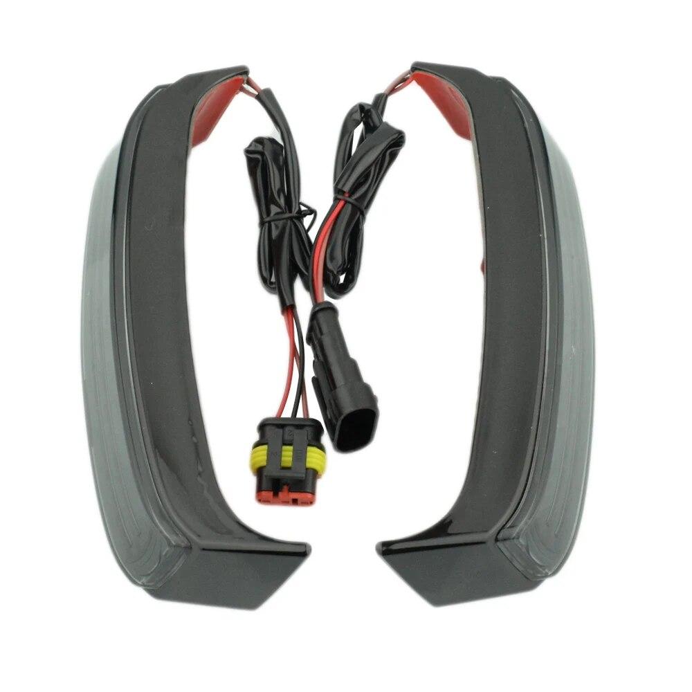 Motorcycle Saddlebag LED Run Brake Turn Lamp Lights For Harley Electra Glide Ultra Classic Road Glide CVO Limited 2014- 2018