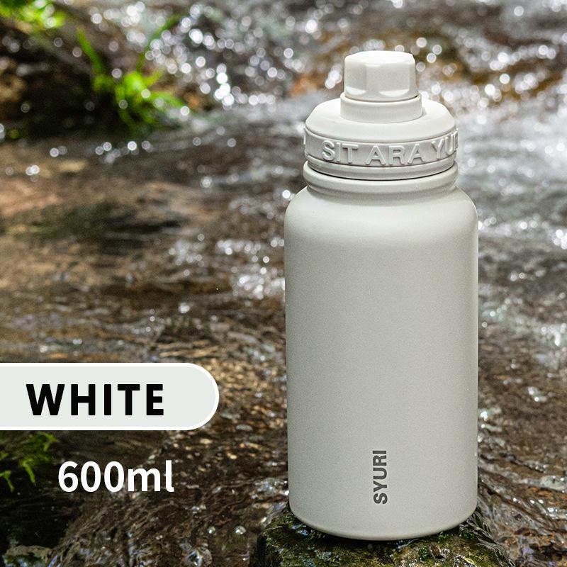 Insulated Sport Thermos Bottle Large-Capacity 304 Stainless Steel Water Bottle Travel Cup Double Wall Vacuum Flask Thermal Mug 600ml