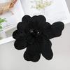 Black And White Organza Beads Multi-Layer Three-Dimensional Flower Decorative Clothing Dress Dress Applique Cloth Sticker Accessories