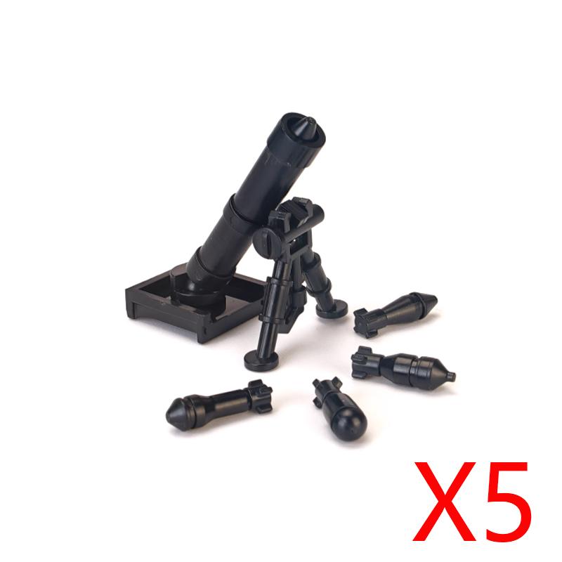 Army WWII Soldier Figure Armaments Brick Playset Gatling M2 Heavy Machine Aviation Gun NSV Bullet Chain Mortar ZB53 Toys Playsetss T12