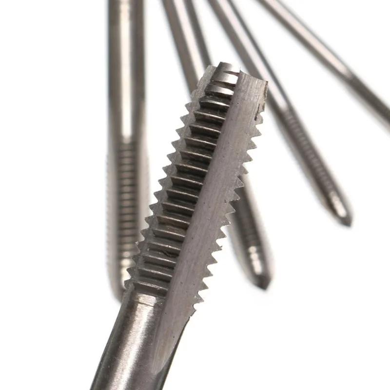 5PCS/Set M3 M4 M5 M6 M8 Machine Spiral Point Straight Fluted Screw Thread Metric Plug Hand Tap Drill