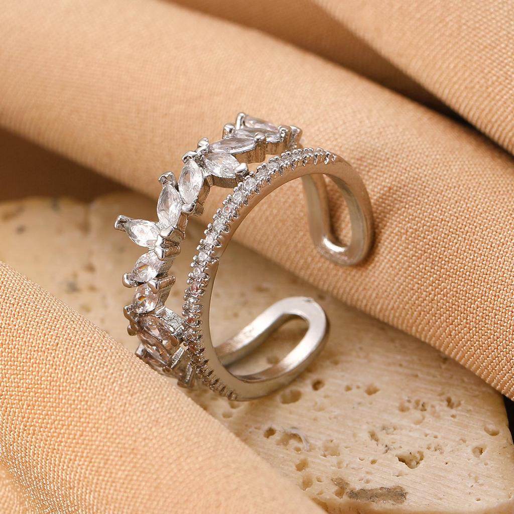 High-End Cross-Border Fashion Bow Ring for Women - European & American Style Open Index Finger Accessory