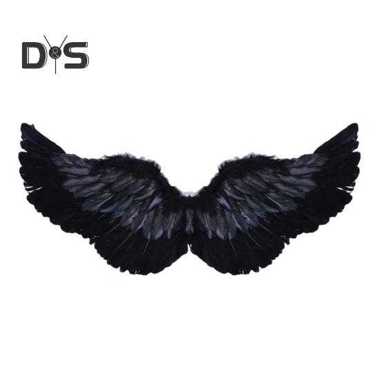 Kids Angel Wings Girls Princess Costume Adjustable Feather Fairy Wings Cosplay Stage Performance Prop for Halloween Parties