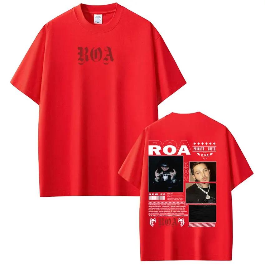 Rapper Roa Album Tour Grafik-T-Shirt Herren Damen Mode T-Shirts Sommer Oversize Kurzarm T-Shirts Streetwear