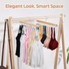 Storage Rack Holder Wooden Clothes Hanger with 20 Hooks Rotating Closet Organizer Space-Saving Hanger for Tank Tops Underwear