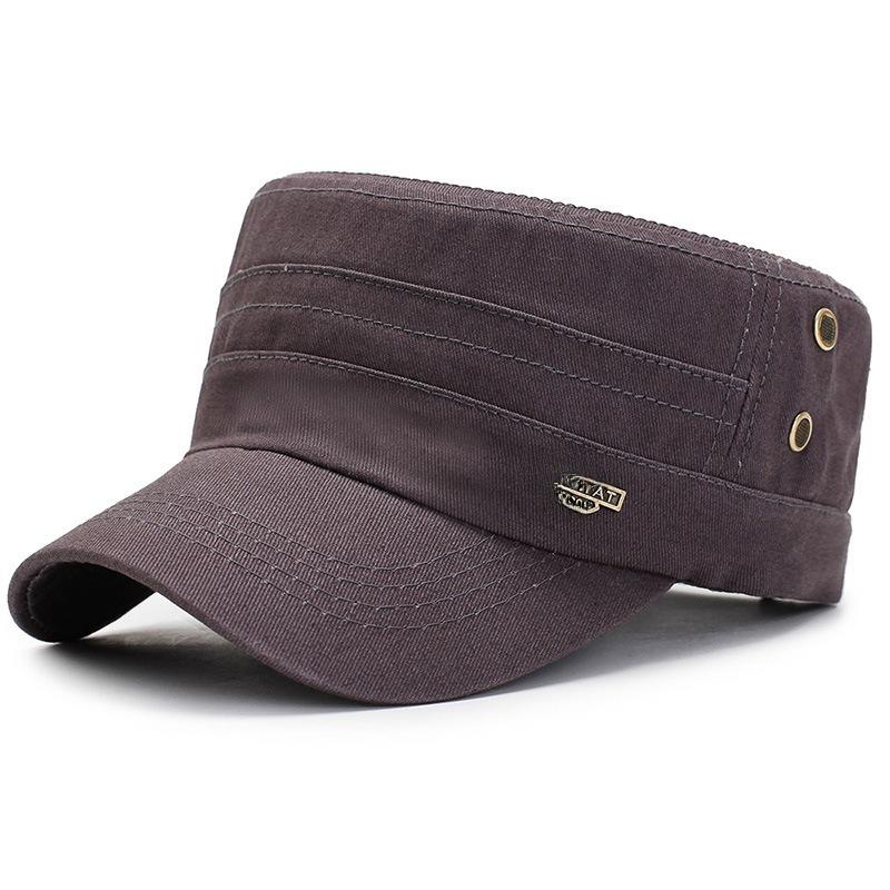 "Men's Korean Military Cap: Breathable, Casual, Unisex Flat Cap for All Seasons"
