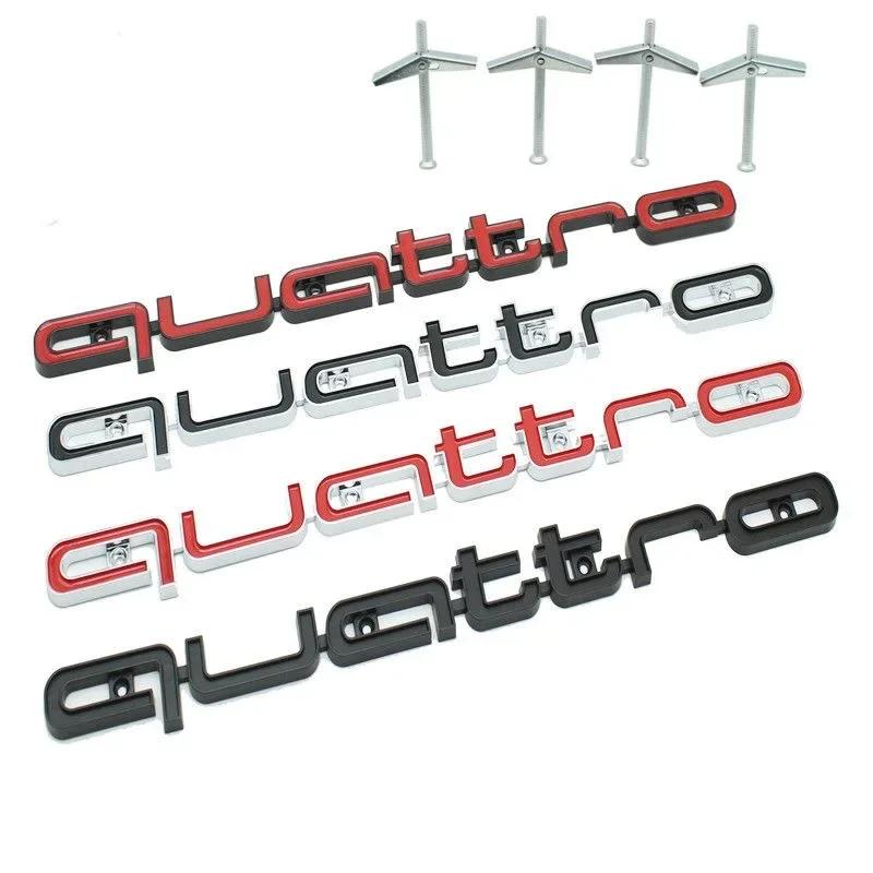 Emblemă Grilă Față Mașină Quattro 3D ABS pentru lpdv0 Logo A3 A4 A5 A6 A6L A7 A8 Q3 Q5 Q7 S3 S4 S5 RS3 RS4 RS6 Accesorii Embleme