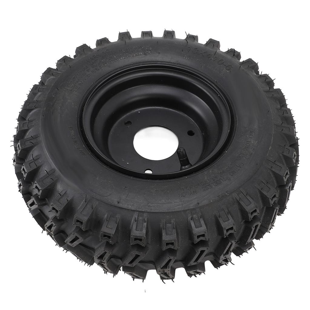 13x4.1 6 Tubeless Tire with Rim Explosion Proof 6 Inch Vacuum Tyre for ATV Quad Off Road Go Kart Golf Cart Mini Bike