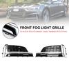 2PCS Front Bumper Fog Light Grille Cover Trim Fit S5 A5 S-Line 2018-2019