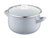 Enameled Pot Pyza Gris 20Cm 4.2L With Lid Grey