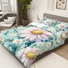 Comforter 3Pcs Daisy Flower Floral Botanical Fresh Nature Theme Bedding Set Suitable For Decoration Bedroom Living Room