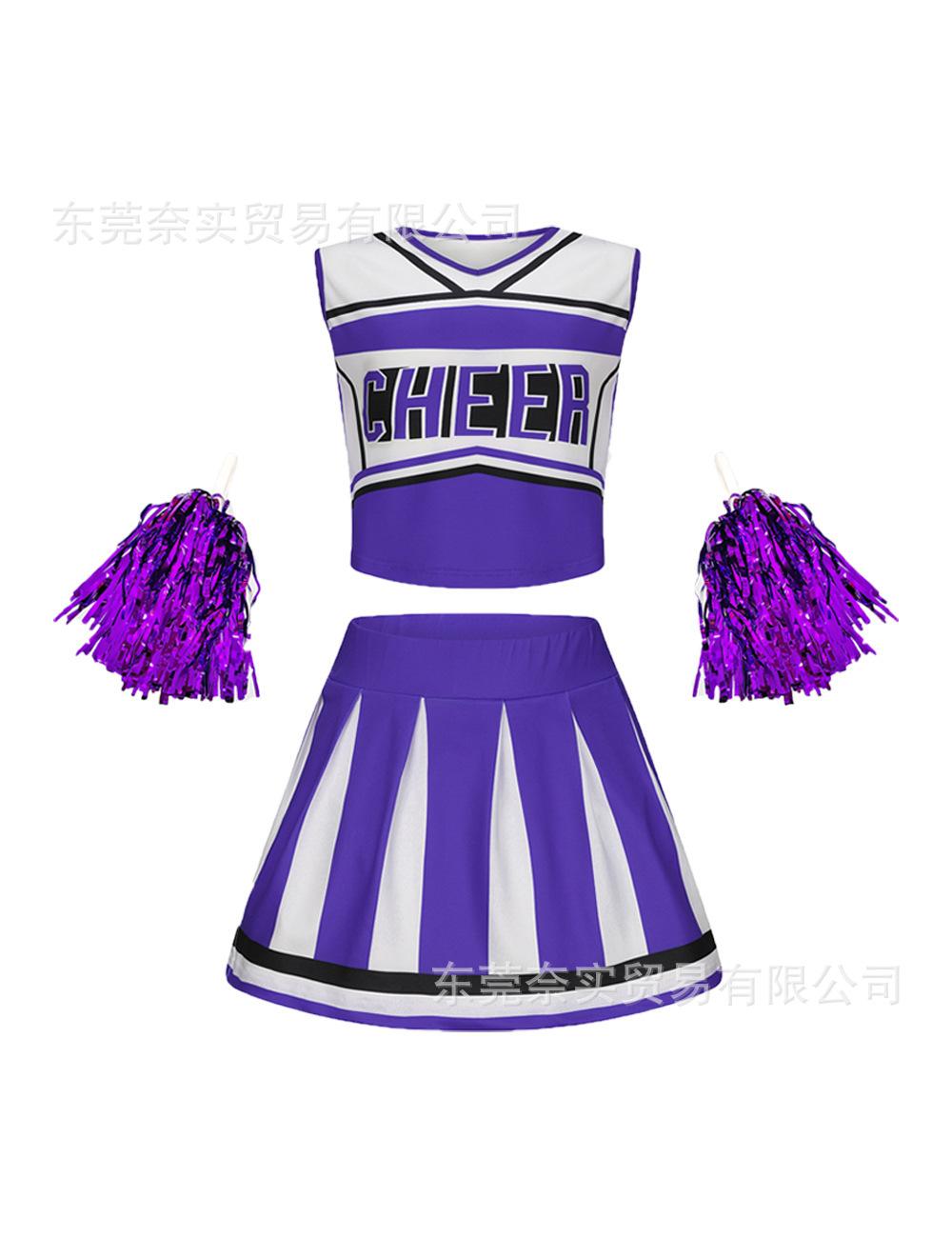 Uniforme de Cheerleading Soccer Babe Jupe Plissée Robe de Sport Légère Confortable Pour Filles Tenue de Performance et de Compétition 150