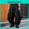 Men Zipper High Incerun Waist Button Up Loose Casual Baggy Pants Long Trousers