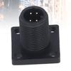 5Pcs E7 Thread Square Flange Pin Type Aviation Connector PA66 Solder 4 Core IP67 Electrical Cable Connector