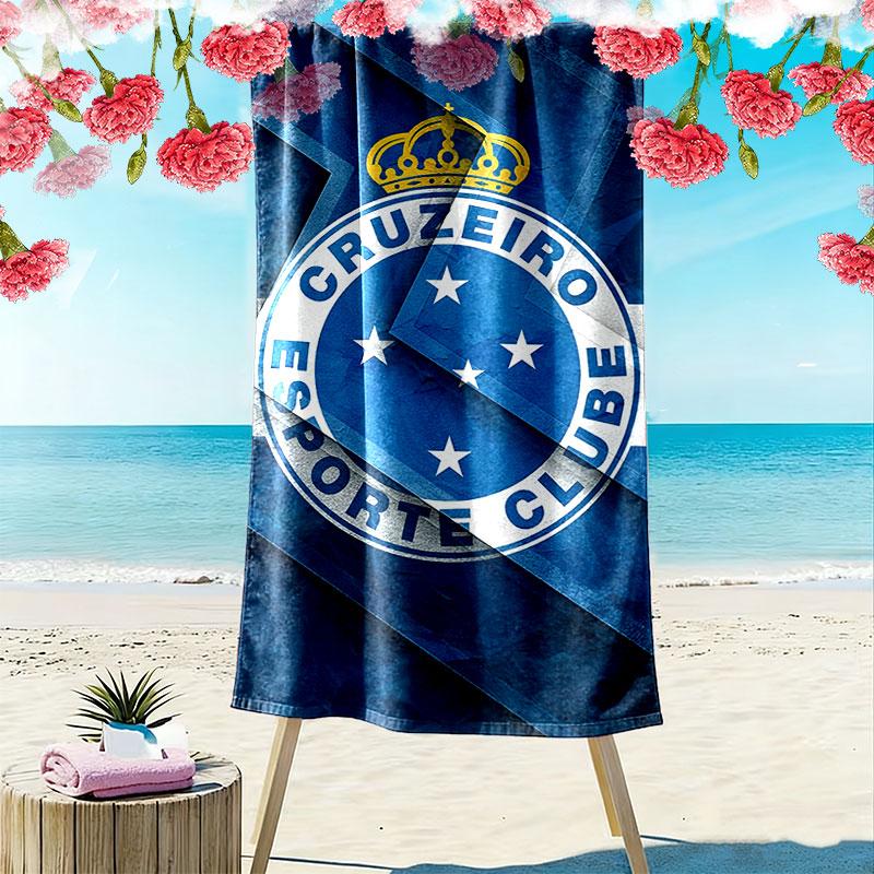 Cruzeiro Esporte Clube Print Beach Towel, Large Soft Quick Dry Towel for Beach Camping Swimming