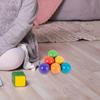 6 Pieces Rainbow Wooden Balls Color Sorting Matching Games Counting Toys Learning Materials for Boys