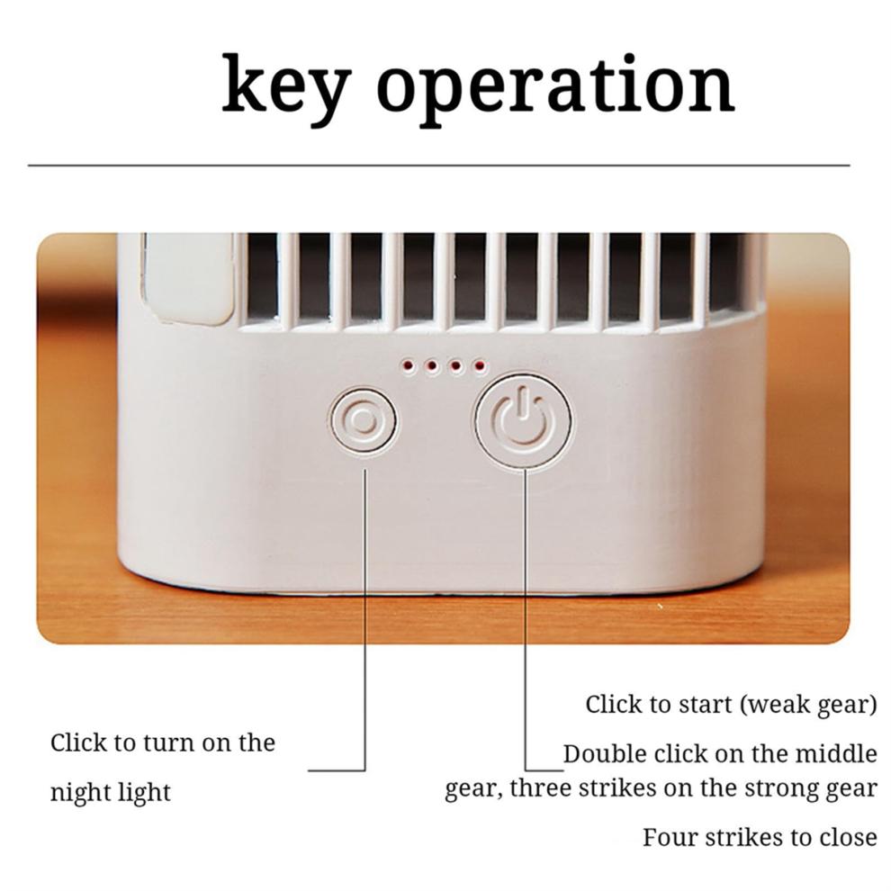 Energy Saving Desktop Air Conditioner Fan with Night Light- Compact, Portable &for Room Desks, Offices & Summer Gift