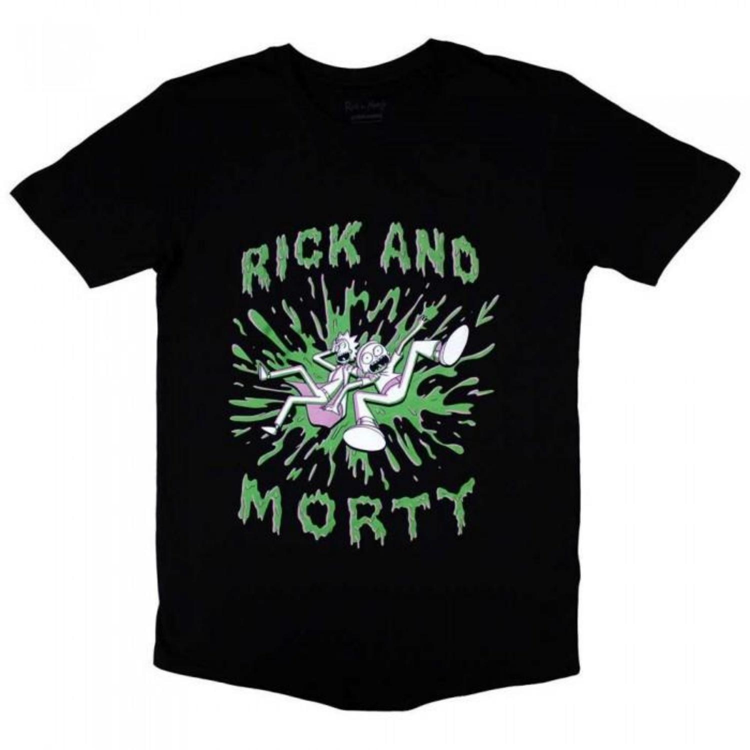 Rick And Morty Unisex Adult Splat T-Shirt S