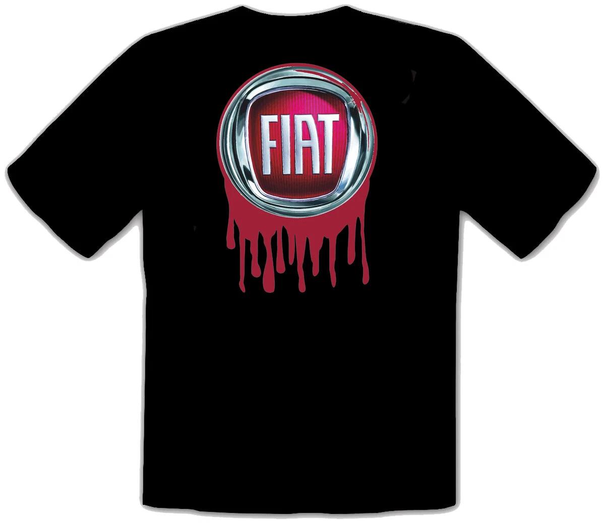 Fiat Car Logo BLACK T-Shirt -120- 2XL