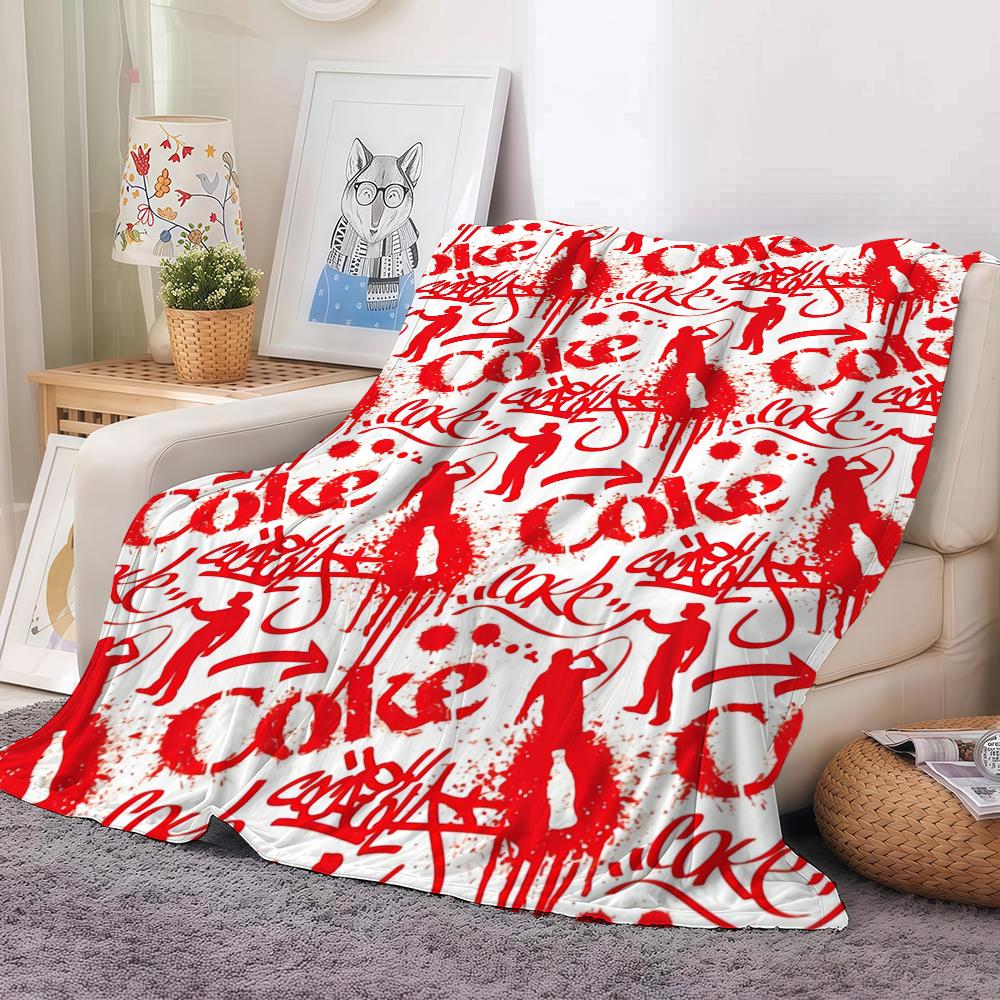 Coperta Fashion C-Coca-C-Cola-S Morbida e Delicata sulla Pelle per Divano Letto Riposino Copriletto Piumone per Tutte le Stagioni