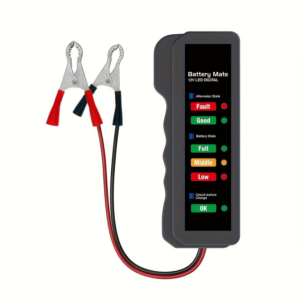 12V Car Battery Tester, Automotive Alternator Tester, Battery Tester, Analyzer to Check Alternator and Battery Charging System
